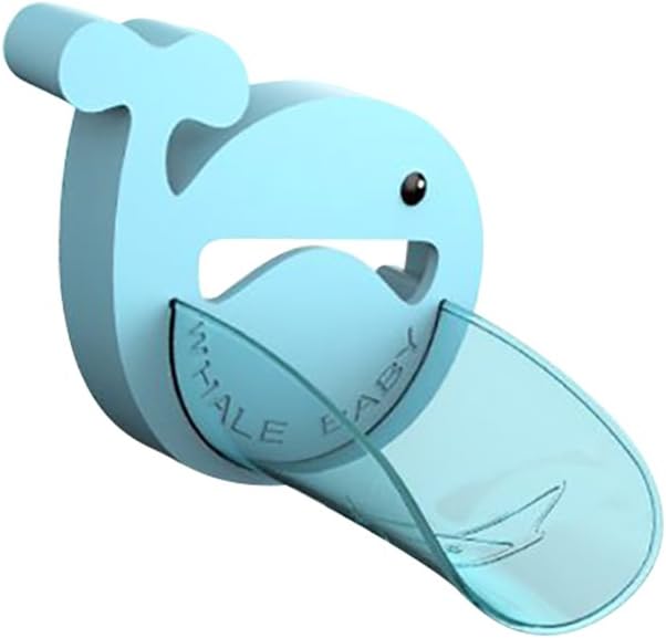Faucet Handle Extender Set Cartoon Whale Extend Sink Handle &Faucet Spout for Toddlers Kids Hand-Washing Solution Promote Independence-Blue, Spout Extender Only