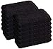 HomeLabels Cotton Salon Towels - Gym Towel Hand Towel - (12-Pack, Black) - 16x26 inches - Ringspun Cotton, Maximum Softness and Absorbency, Easy Care