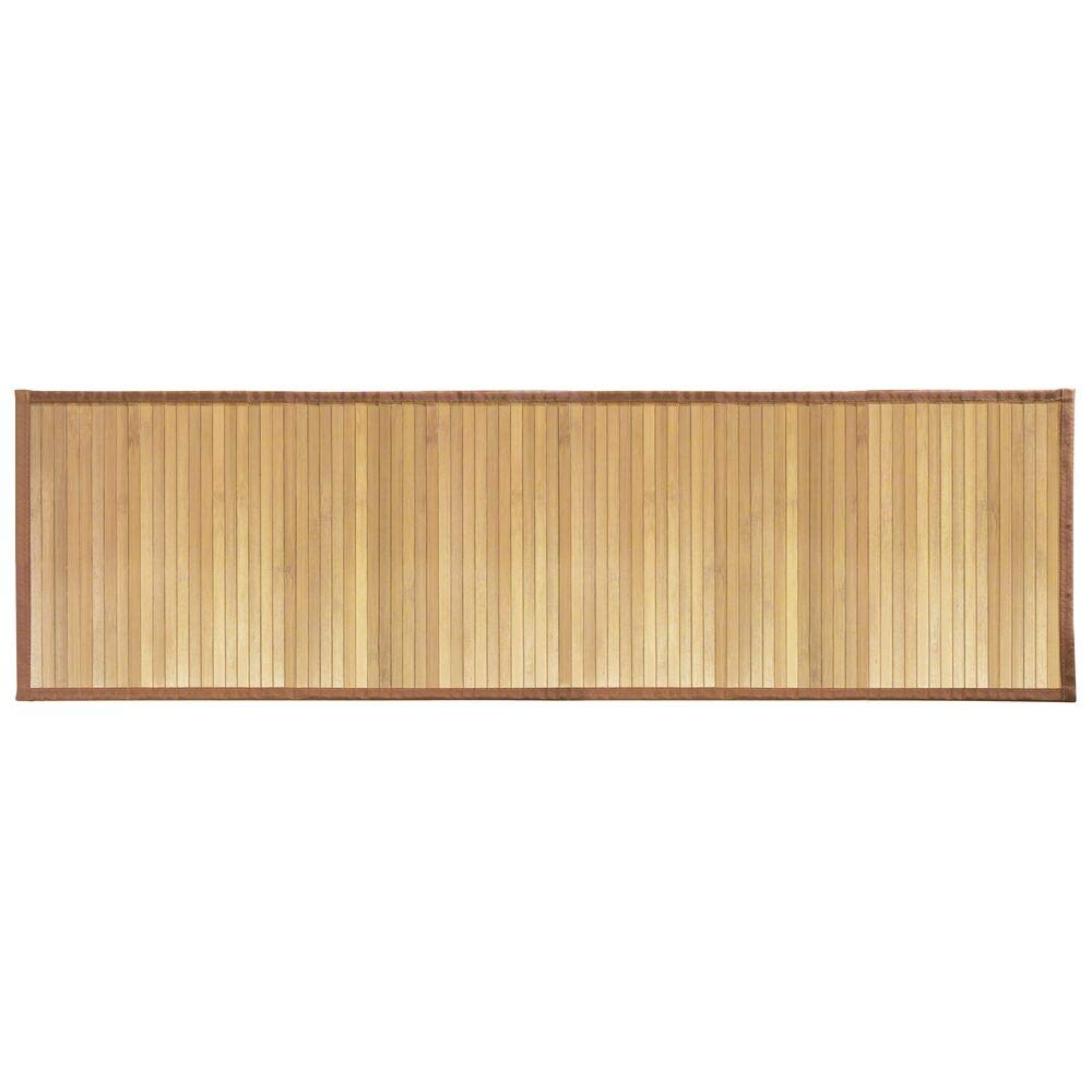 Beige Mdesign Water Resistant Bamboo Floor Mat For Bathroom