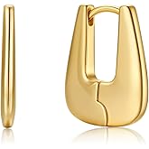 FRUMOS 18K Gold Plated Chunky Hoop Earrings for Women Fashion Thick Gold Hoops Set Jewelry for Birthday Christmas Gifts