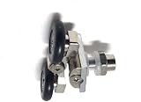 Linwnil 4x Double Shower Door Rollers 25mm Twin Wheel Zinc Alloy Height view 3