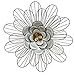 Stratton Home Décor S07658 Galvanized Daisy Wall Decor, W x 1.77 D x 18.11 H, Silver