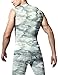 TSLA Men's Sleeveless Workout Shirts, Dry Fit Running Compression Cutoff Shirts, Athletic Training Tank Top, Round Neck Top Camo Light Grey, Large