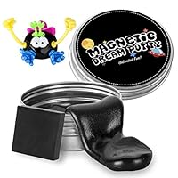 ILC Magnetic Putty Playdough Creative Magnet Toy Slime Stress Reliever for Kids and Adults for Fun (Black)