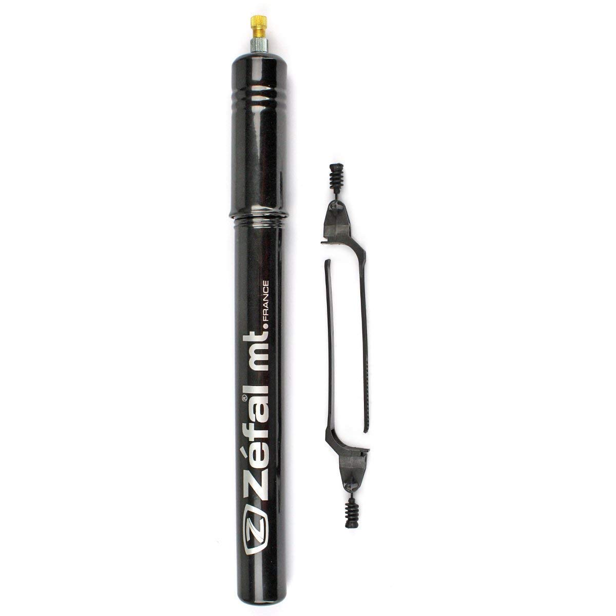 Zefal Mt 323 Aluminium Traditional Pump, 2 Pegs 105 X-Large - 300 mm, Glossy Black