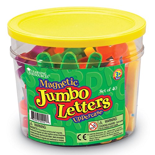Learning Resources Jumbo Magnetic Uppercase Letters, 40-Piece