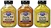 Silver Spring All Natural Mustard 3 Flavor Variety Bundle: (1) Silver Spring Beer'n Brat Horseradish Mustard, (1) Silver Spring Rich And Smoky Chipotle Mustard, and (1) Silver Spring Tangy & Spicy Jalapeno Mustard, 9.5 Oz. Ea. (3 Total)