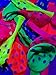 Blacklight Party Balloons with Polka Dots - Glow in The Dark Under Blacklight - 25 Pack of 11 inch Neon Polka Dot Flourescent Latex Balloons