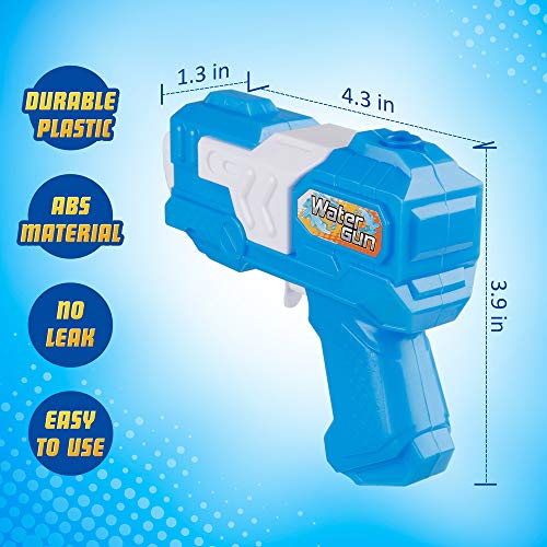 D-FantiX Water Gun 6 Pack, Small Water Blaster Soaker Squirt Guns Bulk for Water Fighting Summer Pool Beach Party Favors Toy for Kids Boy Girl - Thumbnail 4