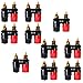 Bluecell 10pcs Black and Red Plastic Shell Speaker Terminal Binding Post Power Amplifier Dual 2-way Banana Plug Jack