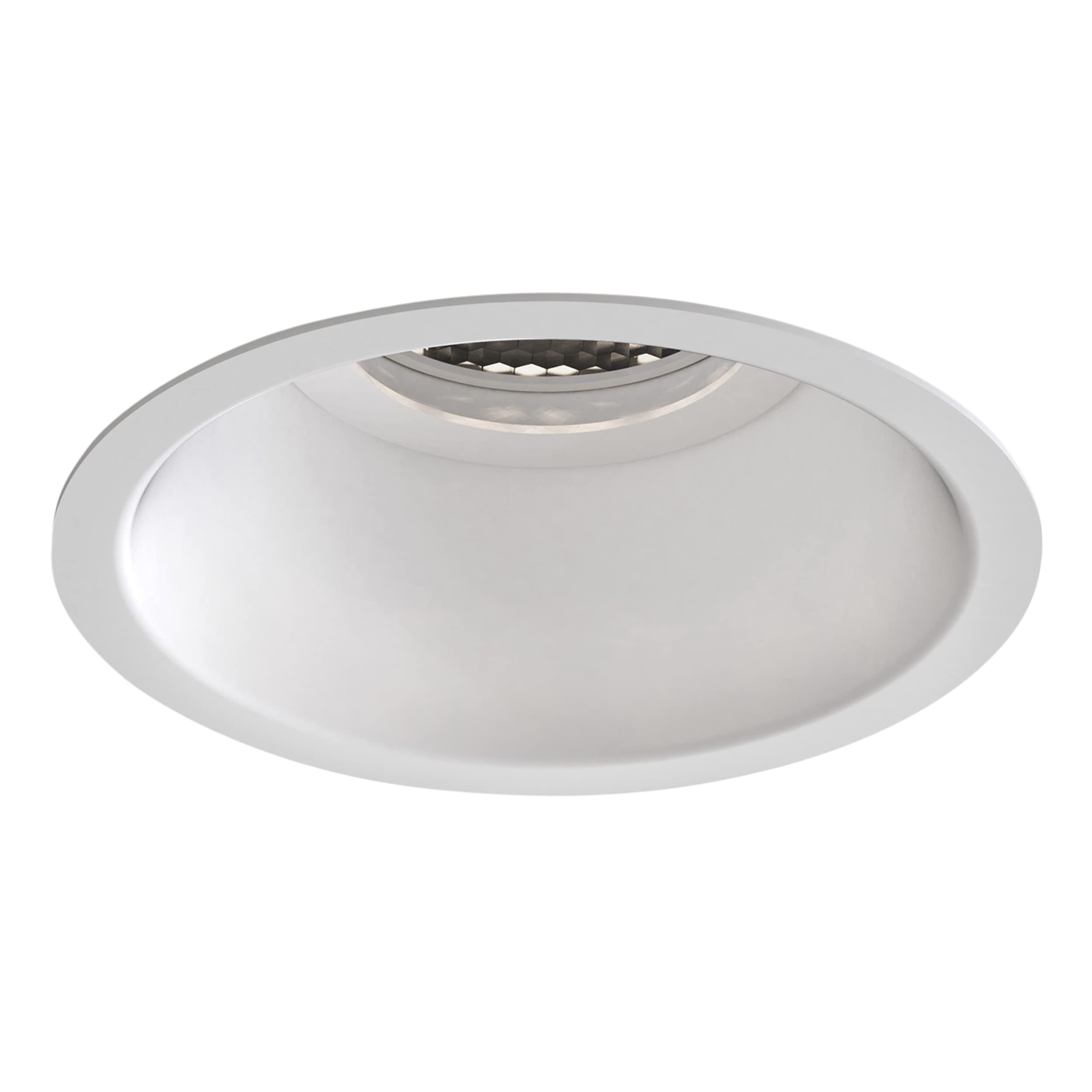 Astro Minima Slimline Round Fixed Fire-Rated IP65 Bathroom Downlight - IP65 Rated - (Matt White), GU10 LED Lamp, Designed in Britain - 1249034-3 Years Guarantee