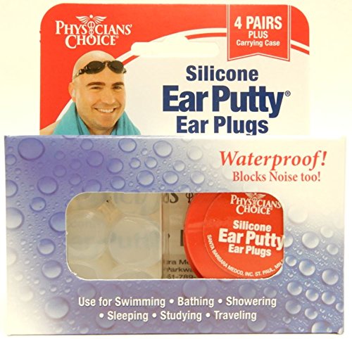 Physicians Choice Ear Putty Silicone Ear Plugs 4 Pairs Pack of 4