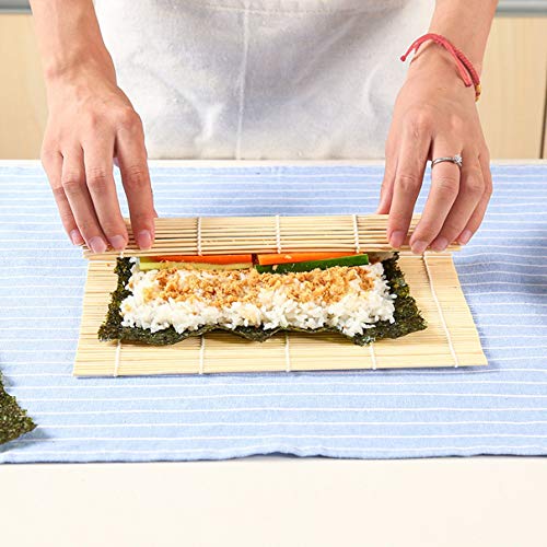 Sushi Rolling Roller Bamboo DIY Sushi Mat Onigiri Rice Roller Hand Maker Sushi Tools Kitchen Japanese Sushi Maker Tool - Thumbnail 7