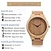 Bamboo Wooden Watch with Genuine Leather Strap Japanese Quartz Movement (Women, Brown 4)