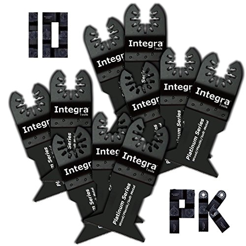 10 Wood/plastic Oscillating Multitool Saw Blade Fits Fein Multimaster Porter Cable Black & Decker Genesis Bosch Dremel Craftsman Nextec Ridgid Ryobi Makita Milwaukee Dewalt Chicago StainleySkil