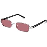 VANLINKER Retro Rectangle Polarized Sunglasses for Women Men Small 90s Vintage Trendy Slim Narrow Rectangular Frame VL9684