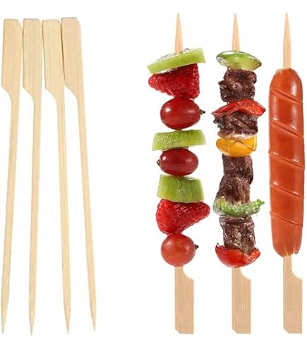 100 Brochettes En Bambou - 12 Cm, Parfaites Pour Apéros, Barbecues Et Cocktails