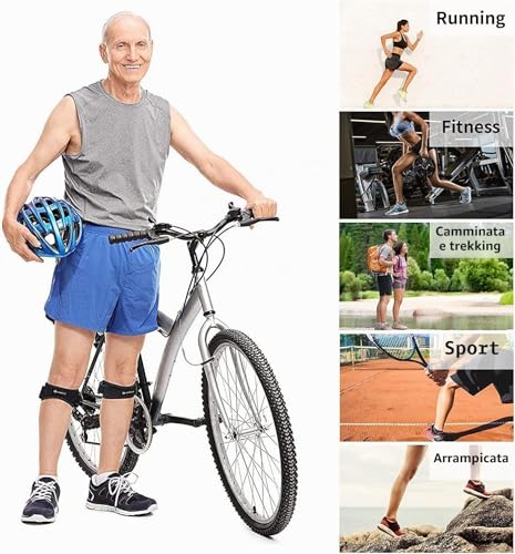 CAMBIVO Adjustable Patella Knee Brace 2 Pieces, Orthopaedic Knee Support with Compression Pad, Patella Knee Support for Tendonitis, Sports Injury, Running, Sports