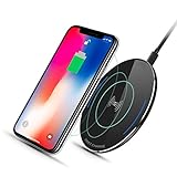 Fast Wireless Charger for iPhone 8 iPhone X Samsung Galaxy S8 Note 8 and All Qi-Enabled Devices Quick Charger Pad