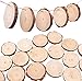 CEWOR Natural Wood Slices 24pcs 3.1-3.5 Inches Craft Wood kit Unfinished Predrilled Tree Bark Log Discs Wooden Circles for Christmas Ornaments DIY Crafts Arts Rustic Wedding Decoration
