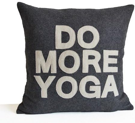Do More Yoga Pillow Personalized 18x18 Inch Square Cotton Throw Pillow Case Decor Cushion Covers By NicholasArt