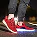 PENGCHENG Men's Women's 7 Colors LED Shoes Fashion Sneakers Sports Shoes Size 6.5 US Red