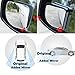 Fan Shape 360 Degree Adjustabe Blind Spot Mirrors, Ampper HD Glass Convex (Low Curvature) Frameless Stick On Lens (Pack of 2)