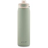 Ello Pop & Fill Stainless Steel Water Bottle with Quick Fill Technology, Double Walled Vacuum Insulated Metal, Leak Proof Locking Lid, Sip & Chug, BPA Free, Holiday Gift for Him Her, 22oz, 32oz, 40oz