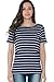 Smallshow Women's Maternity Nursing Top Short Sleeve Stripe Breastfeeding T-shirt (M)