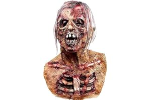 MOLEZU Scary Zombie Head Mask Vampire Mask for Adult Creepy Costume Horror Halloween Decoration Props, Latex