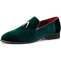 UUBARIS Men\'s Peafowl Green Elegant Tuxedo Loafers Slip on Dress Formal Shoes UUBARIS Mens Dress Loafers Tuxedo Suit On Shoes | SHEIN USA main image 3