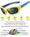 ATTCL Girls' Kids Sports TR90 Polarized Sunglasses Wayfarer Style For Boys Girls 864 Pink Blue