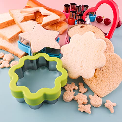 Sandwich Cutters Vegetabel Shape Cutters for Kids 13 PACK Round Heart