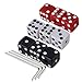 BQLZR Multicolor Plastic Dice Guitar Tone Volume Control Knobs with Wrench for Electric Guitar Pack of 9