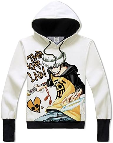 One Piece Trafalgar Law Hoodie Hooded Sweatshirt for Men Women Teens