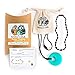 Baltic Amber Teething Necklace Gift Set + FREE Silicone Teething Pendant ($15 Value) Handcrafted, 100% USA Lab-Tested Authentic Amber - Natural Teething Pain Relief (Unisex - Cherry - 12.5 Inches)