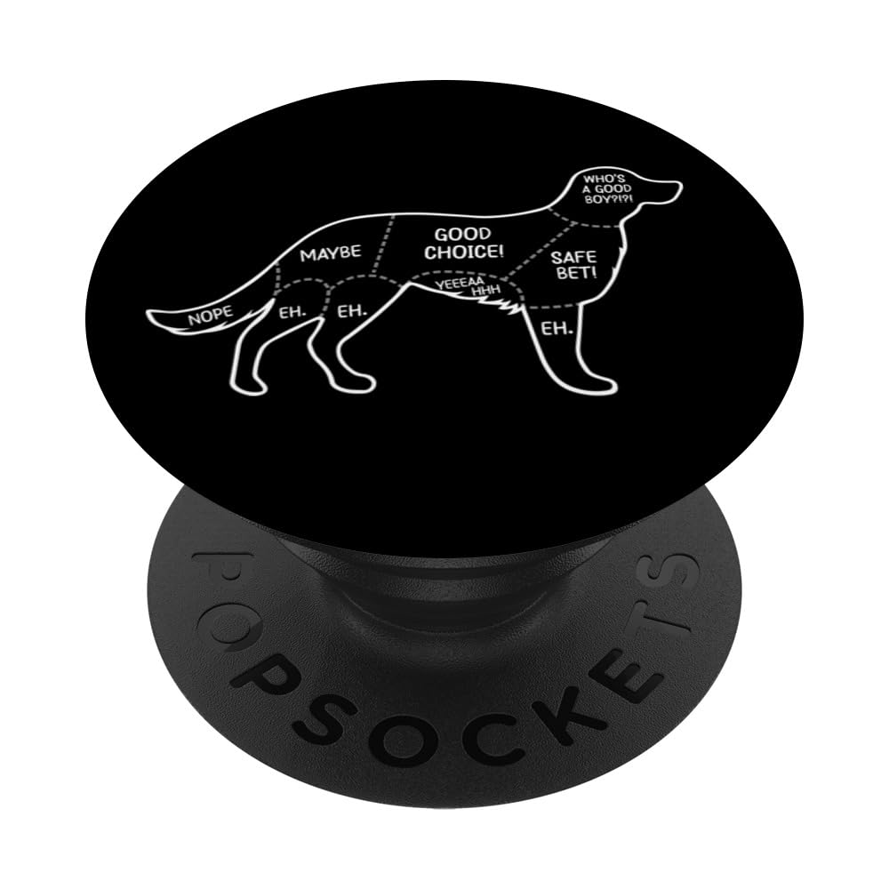 Dog Petting Chart Cute Funny Animal Lover Pet Owner PopSockets Swappable PopGrip
