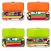 Emraw Double Deck Organizer Box - Bright Color School Pencils Box Stationery Box Pen Holder Box Organizer, School Supplies Pencil Box for Students Pencil Case Pencil Box (6-Pack)