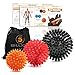 5BILLION FITNESS Pack of 3 Spiky Massage Balls,6cm,7cm,9cm, Foot Massage Balls for Feet Trigger Point Therapy Deep Tissue Muscle Soreness,Plantar Fasciitis Myofascial Release