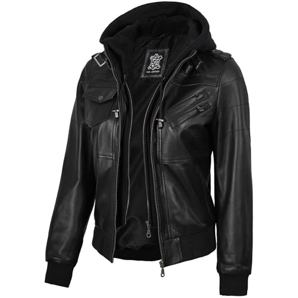 Amazon.com: fjackets Womens Leather Jacket - Real Lambksin Leather