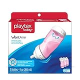 Playtex Baby Ventaire Anti Colic Baby Bottle, BPA Free, Pink, 9 Ounce - 3 Pack