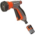 GARDENA 32121 Control Metal Multi-Purpose 7-in-1 Spray Gun with Built in Flow Control, 7 x 3 x 9 inches, orange