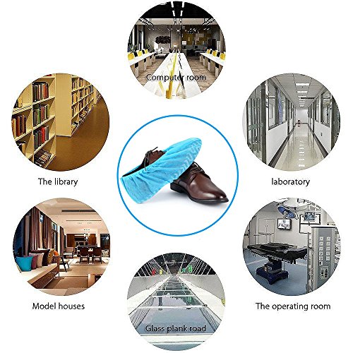 Disposable Boot & Shoe Covers 200 Pack (100 Pairs) NonSlip, Durable