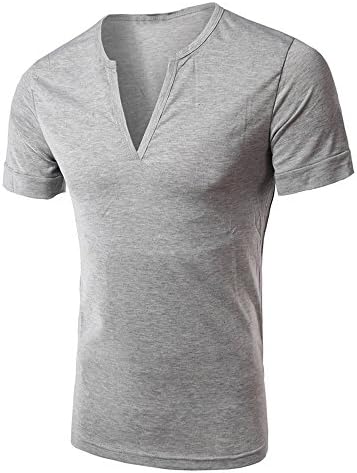 EOWEO celebration Mens Tee Shirt Solid Slim Fit V Neck T-Shirt Casual Short Sleeve Tops
