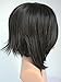 ANOGOL Black Cosplay Wig for Boy Short Wavy Black Wigs Cosplay Costume for Anime Wigs