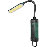 Rechargeable Work Light Magnetic Machine Flashlight 360&deg; Flexible Gooseneck | 91 LED, 500 Lumen Shop Tool Lamp for Work Bench, Sewing Machine, Mechanics, Lathe, Gifts for Father