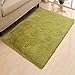 KLOUD City Super Soft Modern Shag Area Rugs Living Room Carpet Bedroom Rug for Children Play Solid Home Decorator Floor Rug and Carpets 4- Feet by 5- Feet Green