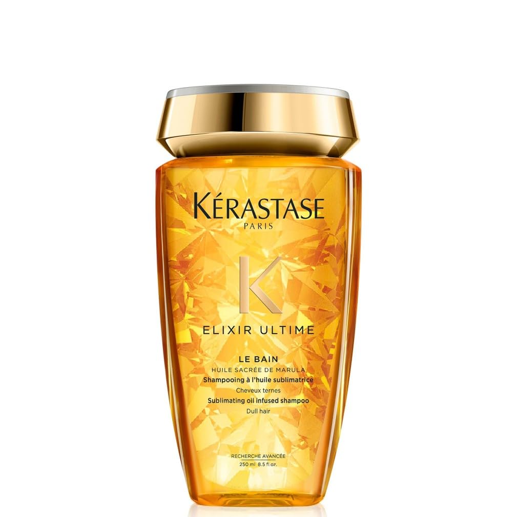 Kérastase Elixir Ultime, Oil-infused Shine Shampoo, For Dull Hair, With 5 Precious Oils, Elixir Ultime Bain, 250 ml