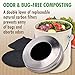 iTouchless EcoWise 1.32 Gallon Compost Bin Container with Dual Deodorizer Filters and Stainless Steel Lid, Countertop Kitchen Trash Can, Odor-Stopping Power, Cream Color fits All Decors