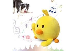 YAWOTA Active Moving Pet Plush Toy, 2024 Upgrade Interactive Electronic Dog Toy, Squeaky Mobile Dog Ball Toy, Interactive Dog Ball Mobile Dog Toy with Recording and Music Mode, Dog Pet Toy (Duck)